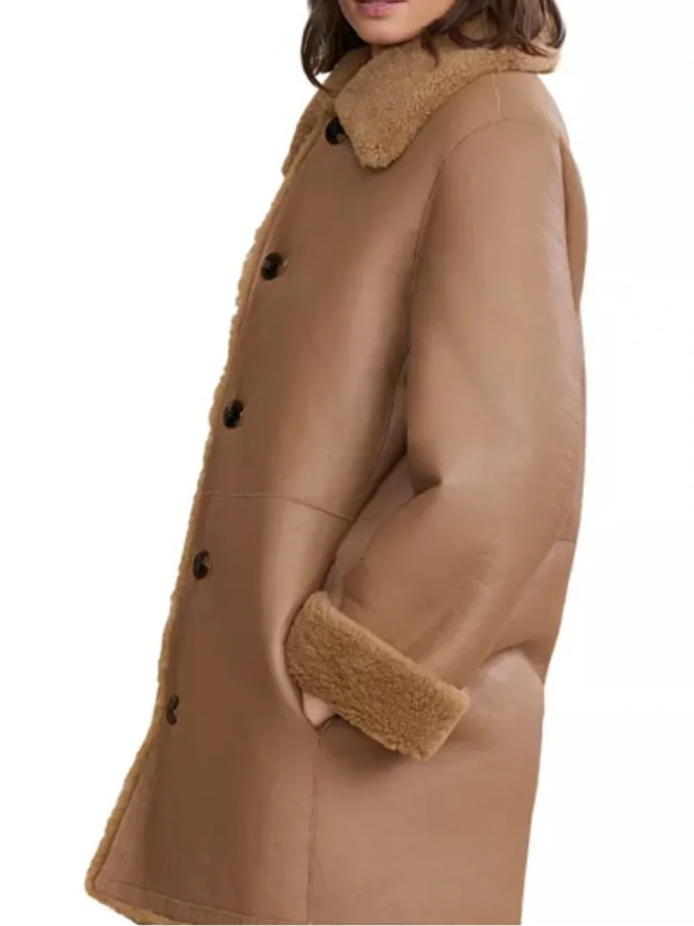 Jenni Kayne Aurora Reversible Shearling Coat size XS